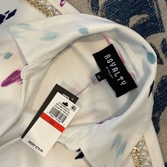 New With Tags ROYALTY BY MALUMA Tie dye jean dress XS - Picture 3 of 5